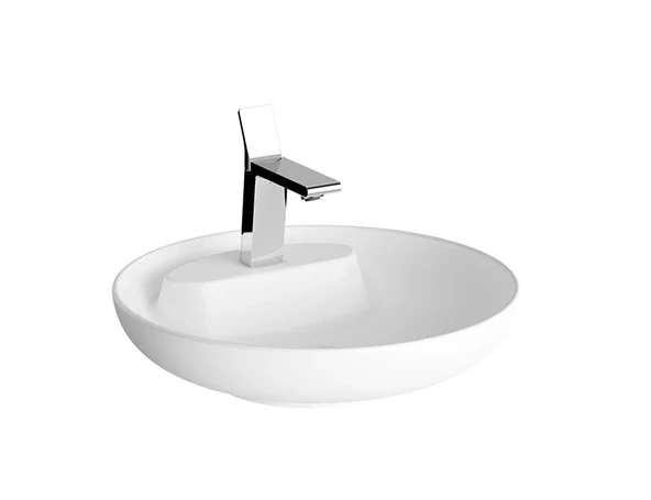 5880B401-0563 Vitra Memoria Yuvarlak Çanak Lavabo, 50 cm, Mat Beyaz ürün görseli 1