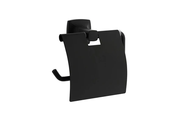 A4412336 Vitra Base 400 Kapaklı Tuvalet Kağıtlığı, Mat Siyah ürün görseli 1