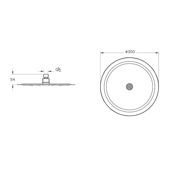 Vitra Lite Ls Duş Başlığı (300 Mm) -Krom - Resim 2