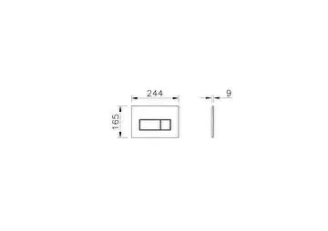 Vitra Root Square Kumanda Paneli, Parlak Krom, 740-2380 - Resim 2