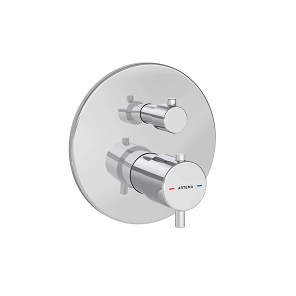 A43258 Artema Flow Soft Termostatik Ankastre Banyo Bataryası (V-Box Sıva Üstü Grubu) ürün görseli 1