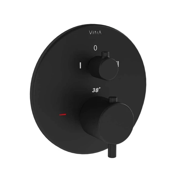A4267136 VitrA Origin Termostatik Ankastre Banyo Bataryası (Sıva Üstü Grubu,V-Box), Mat Siyah ürün görseli 1