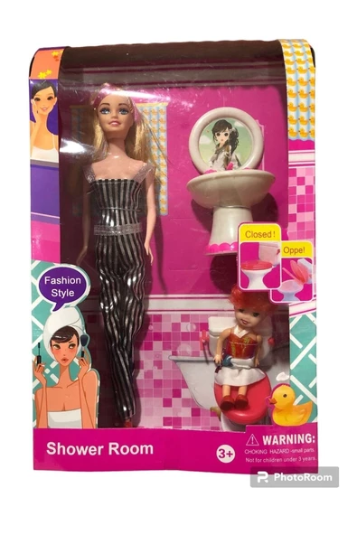 Oyuncak Barbie Ve Oyuncak Bebek Banyo Seti ürün görseli 1