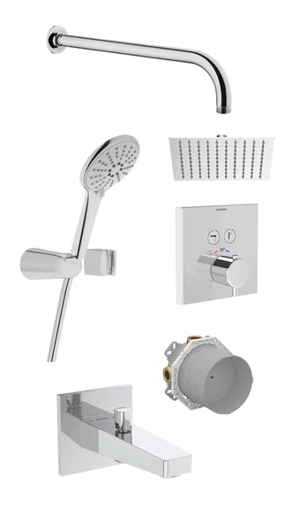 A49294 VitrA AquaHeat AquaControl Square Ankastre Termostatik Banyo Seti (Bliss 2F, Bliss 3F) ürün görseli 1