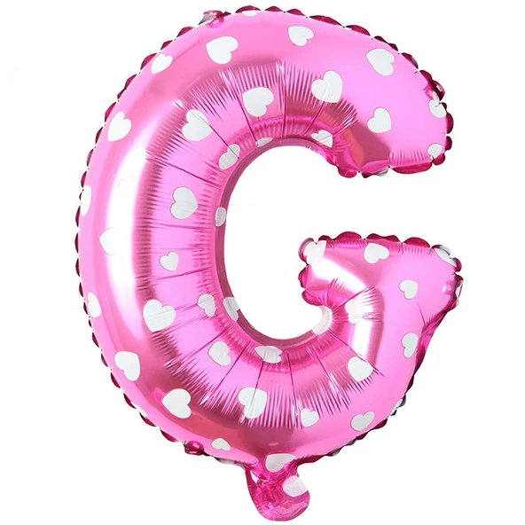 G Harf Pembe Folyo Balon 16 inç 36 cm ürün görseli 1