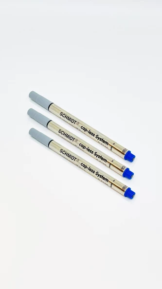 Schmidt Cap-less 3 lü Mavi Roller Kalem Refili ürün görseli 1
