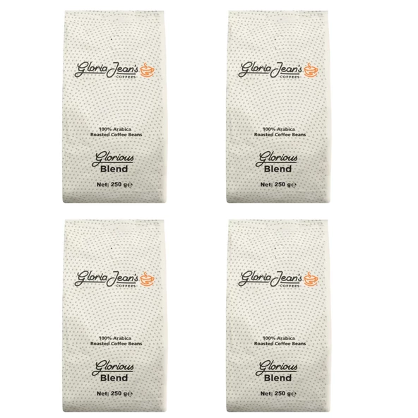 GLORİA JEANS'S GLORİOUS BLEND ÇEKİRDEK KAHVE 250 GR 4'LÜ PAKET ürün görseli 1