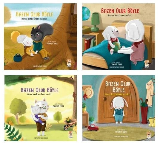 Mehmet Teber Bazen Olur Böyle Seti 4 Kitap (Biraz Kıskandım Sanki+Biraz Korktum Sanki+Biraz Kızdım Sanki + Biraz Üzüldüm Sanki) ürün görseli 1