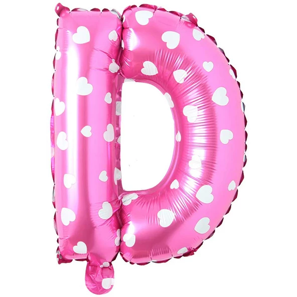 D Harf Pembe Folyo Balon 16 inç 36 cm ürün görseli 1