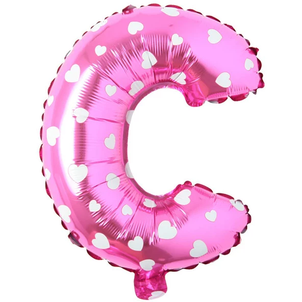 C Harf Pembe Folyo Balon 16 inç 36 cm ürün görseli 1