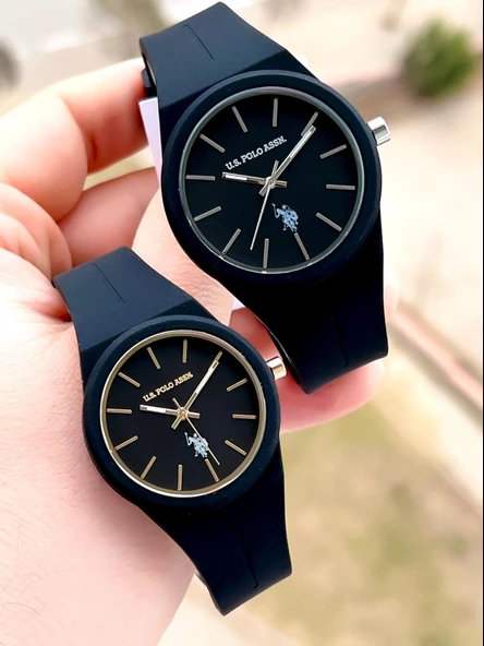U.S.POLO ASSN Çiftlere Özel Silikon Kordon 3 Atm Suya Dayanıklı Spor Çift Kol Saati U.CFT.1110.E02 ürün görseli 1
