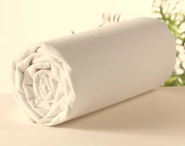 Maki Home Yüzde Yüz Pamuklu Krem 120x200+50x70 Tek Kişilik Lastikli Çarşaf Seti ürün görseli 1