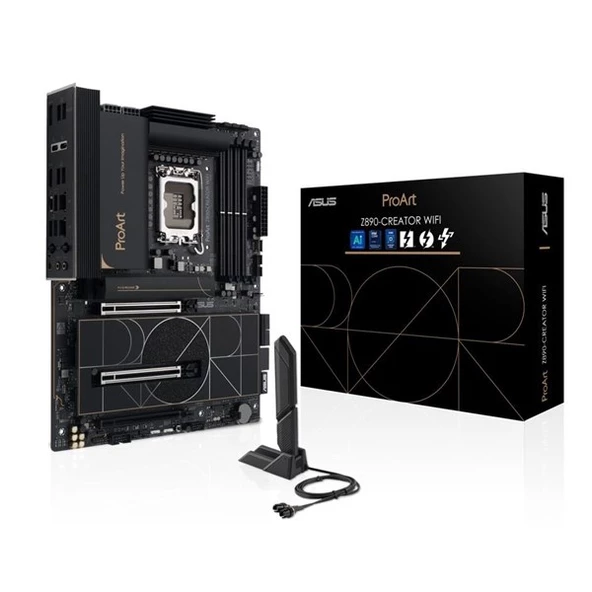 ASUS PROART Z890-CREATOR WIFI-7 DDR5 HDMI-DP TYPEC PCIE 5.0 1851p ATX ürün görseli 1