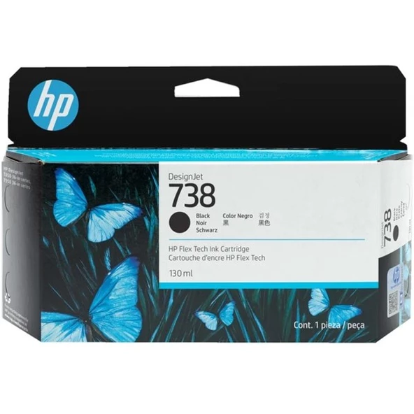 Hp 498N4a (738) Black Desıgnjet Ink 130 Ml ürün görseli 1