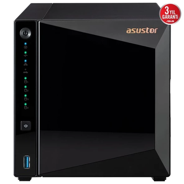 ASUSTOR AS3304T V2 REALTEK QC-2GB RAM-4-diskli NAS SUNUCU (disksiz) ürün görseli 1