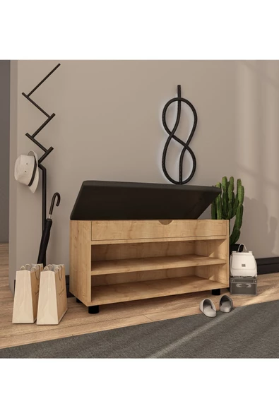 VM VERTEX MOBİLYA Alin Sepet Ayakkabılık Bench - Resim 2