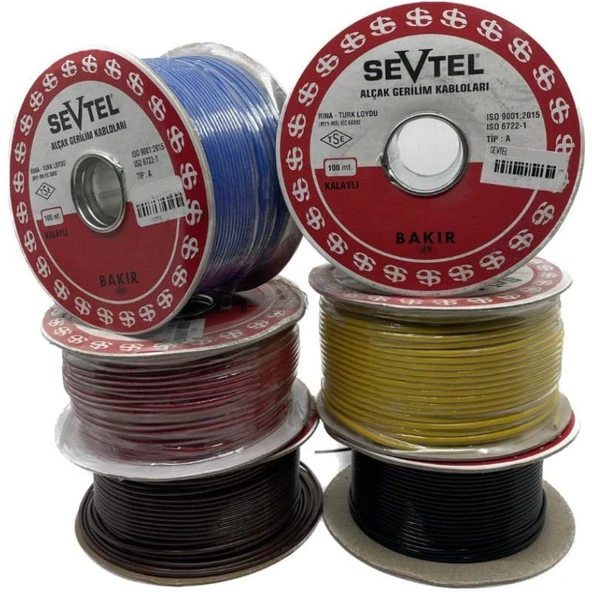 Sevtel Taşıt Kablosu 6 Mm2 Alçak Gerilim Kalaysız  1 Mt - 2600 Mavi ürün görseli 1