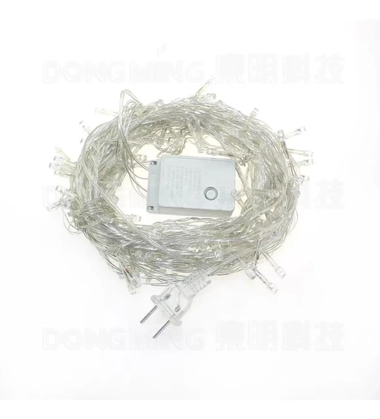 BONCUK İp 220v Süsleme Ledi 6 Modlu MAVİ 10mt Dış Mekan 100lü Süsleme Ledi IP55 Şeffaf Kablo ürün görseli 1