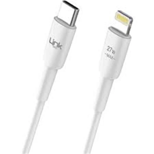 LİNKTECH TYPE-C-İphone 1M İp Örgülü Şarj Data Kablosu 3A 30w Siyah/Beyaz ürün görseli 1