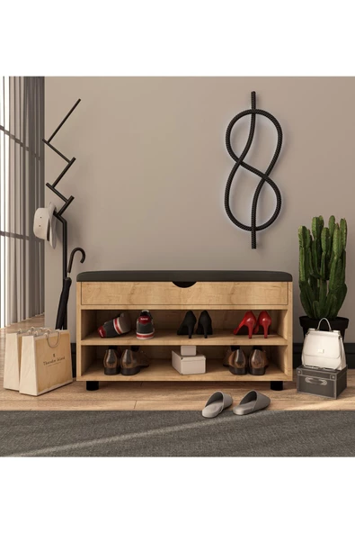 VM VERTEX MOBİLYA Alin Sepet Ayakkabılık Bench ürün görseli 1
