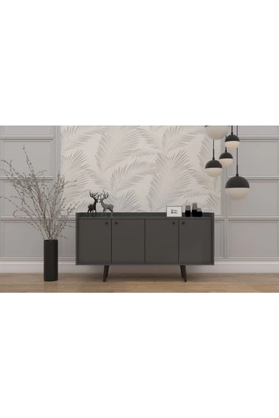 VM VERTEX MOBİLYA Mia Konsol 150 Cm Antrasit ürün görseli 1