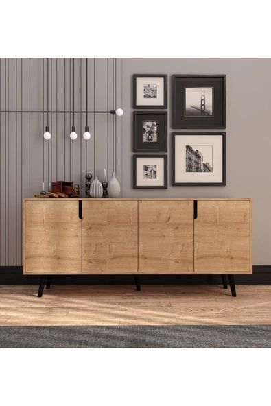 VM VERTEX MOBİLYA Latina Modern Konsol 180 Cm Safir Meşe ürün görseli 1