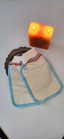 EKER-MAVİ BİYELİ HIZLIGİY KESE SETİ-2 ADET KESE-Lastikli Kese-Banyo ve Duş Kesesi-Doğal Özel Dokuma ürün görseli 1
