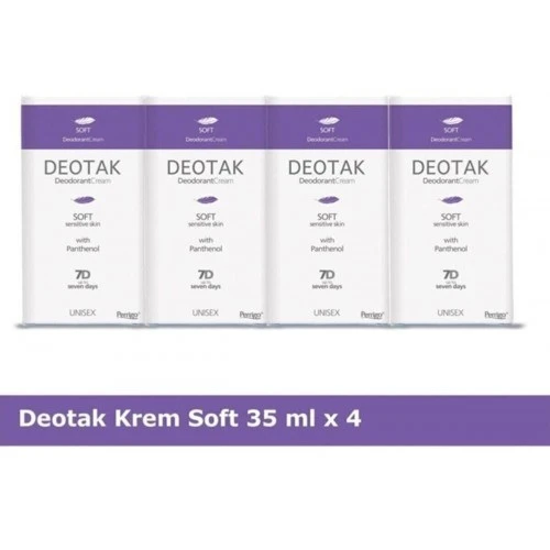 Deotak Soft Hassas Cilt Krem Deodorant 35 ml 4 Adet ürün görseli 1