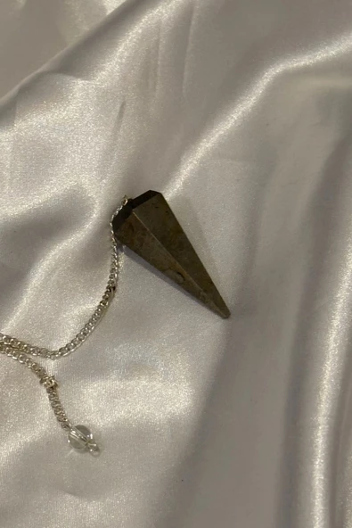 Doğaltaş Pandül Sarkaç Doğaltaş Pirit Para Taşı 4cm Temizleme Palosanto ürün görseli 1