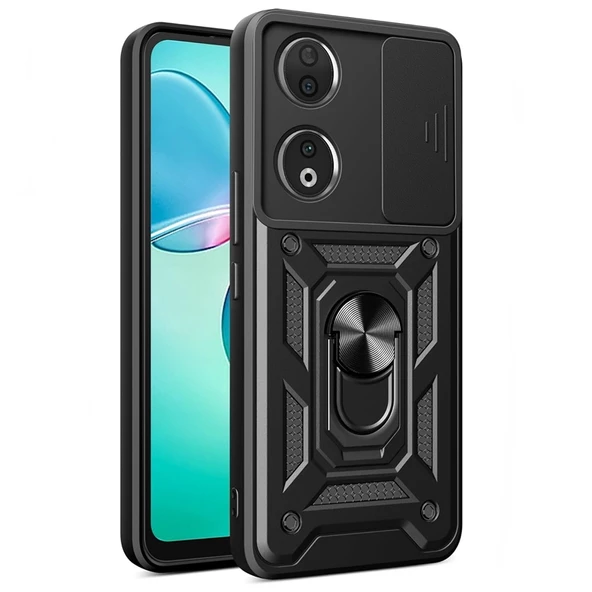 Gpack Huawei Honor 90 Kılıf Pars Sürgülü Vega Yüzüklü Sert Silikon ürün görseli 1