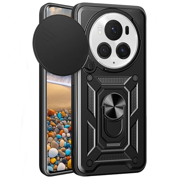 Gpack Honor Magic 6 Pro Kılıf Pars Sürgülü Vega Yüzüklü Sert Silikon ürün görseli 1