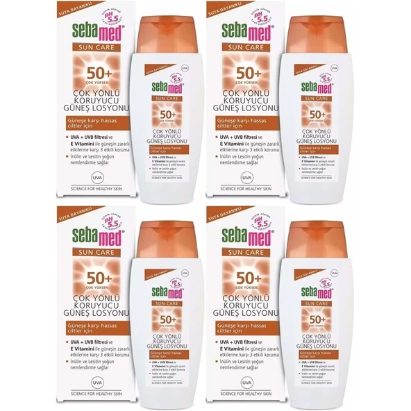 Sebamed Sun Care Çok Yönlü Koruyucu Güneş Losyonu 50+ Faktör 150ML (4 Lü Set) ürün görseli 1