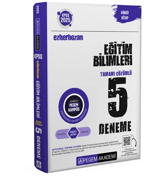 Pegem Kpss Eğitim Bilimleri Ezberbozan 5 Deneme 2025 ürün görseli 1