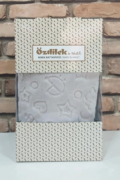 Bebek Battaniyesi Yeni Model Açık Gri - Resim 2