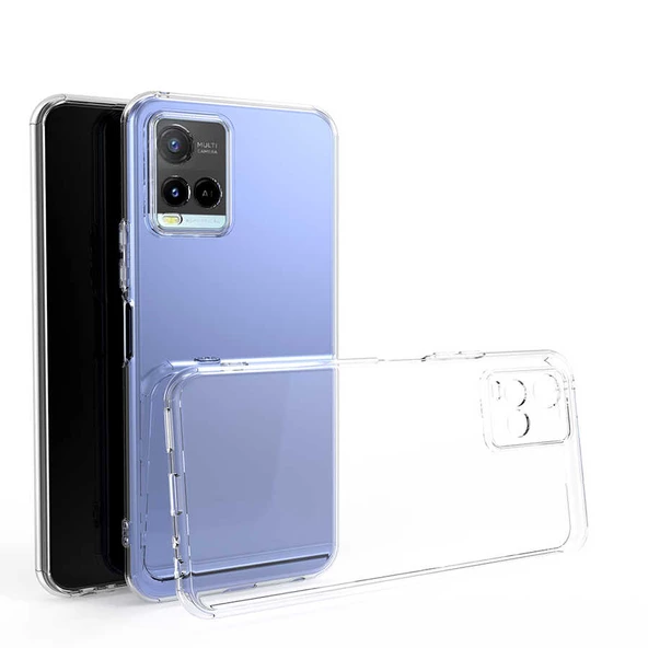 Vivo Y32 Kılıf Lüx Şeffaf Kamera Korumalı Silikon Kılıf ürün görseli 1