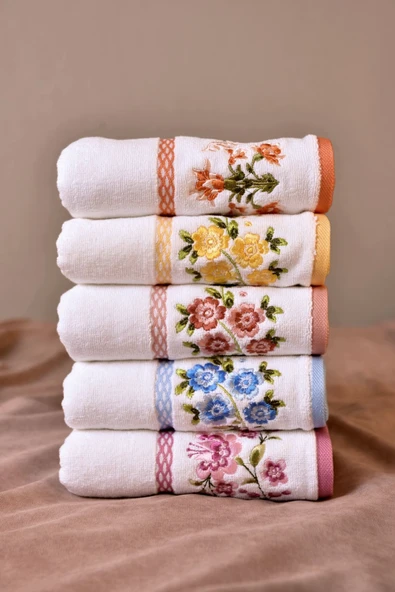 Azalea Nakışlı Havlu Seti 5 Adet ürün görseli 1