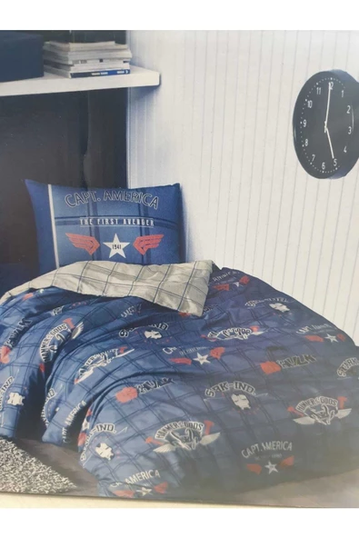 Avengers Heroes Tek Kişilik Nevresim Takımı ürün görseli 1