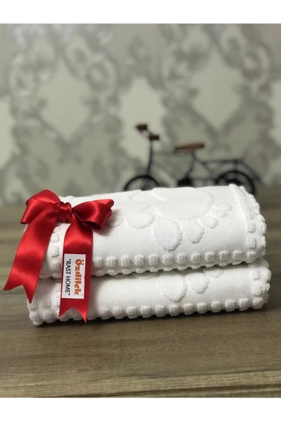 Banyo Ayak Havlusu 2'li(Beyaz) ürün görseli 1