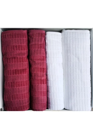LAND BEYAZ-PEMBE BEST SET HAMAM TAKIMI ürün görseli 1