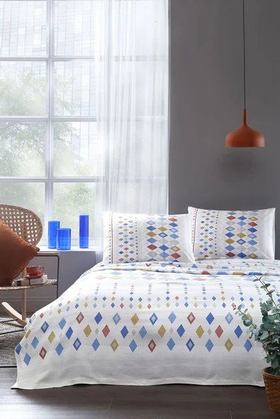 Color Silices Tek Kişilik Pike Takımı Beyaz ürün görseli 1