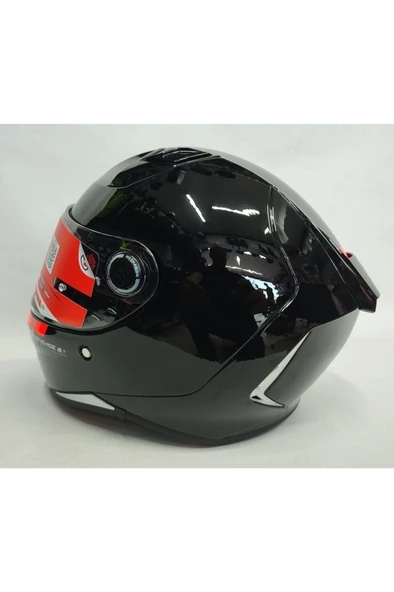 Kask Revenge 2 Solıd A11 Gloss Black Şeffaf Vizörlü 14b ürün görseli 1