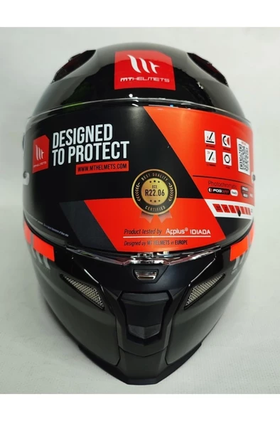 Kask Revenge 2 Solıd A11 Gloss Black Şeffaf Vizörlü 14b - Resim 5