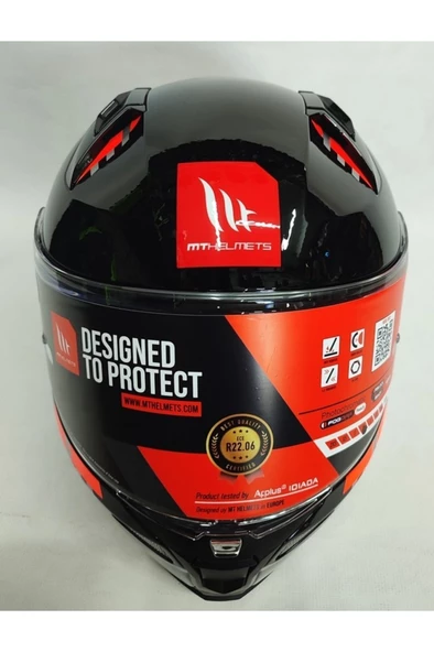 Kask Revenge 2 Solıd A11 Gloss Black Şeffaf Vizörlü 14b - Resim 6