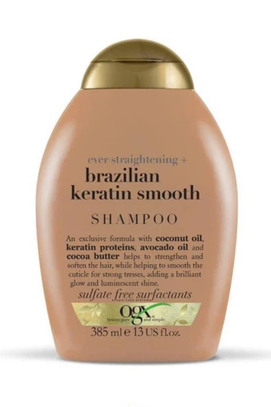 OGX Şampuan Düzleştirici Brazilian Keratin Smooth 385 ml ürün görseli 1