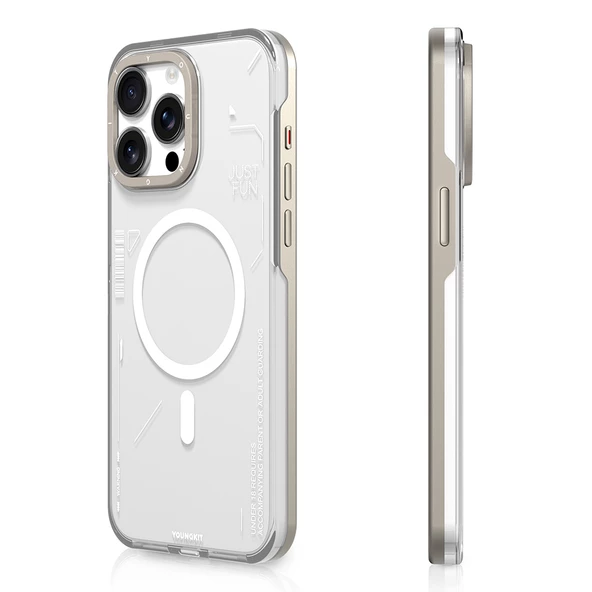 Youngkit Apple iPhone 16 Pro Kılıf Magsafe Şarj Özellikli Çıkarılabilir Arka Yüzeyli Youngkit Mecha Kapak ürün görseli 1
