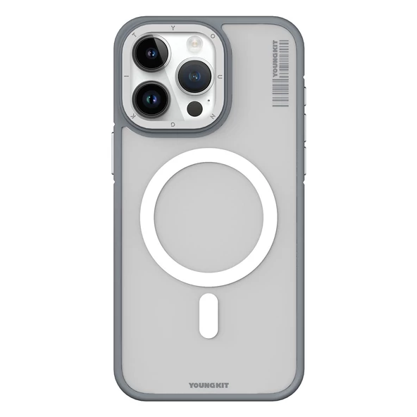Youngkit Apple iPhone 15 Pro Max Kılıf Magsafe Şarj Özellikli Youngkit Rock Sand Serisi Kapak ürün görseli 1