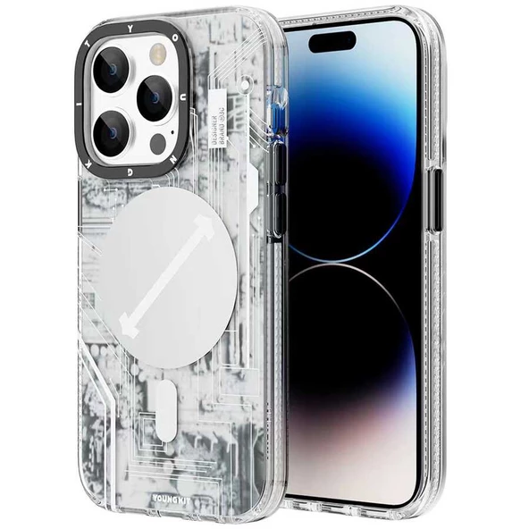 Youngkit Apple iPhone 14 Pro Max Kılıf Magsafe Şarj Özellikli YoungKit Technology Serisi Kapak ürün görseli 1
