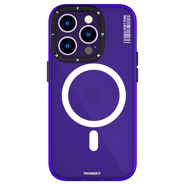 Youngkit Apple iPhone 14 Pro Max Kılıf Magsafe Şarj Özellikli YoungKit Crystal Color Serisi Kapak ürün görseli 1