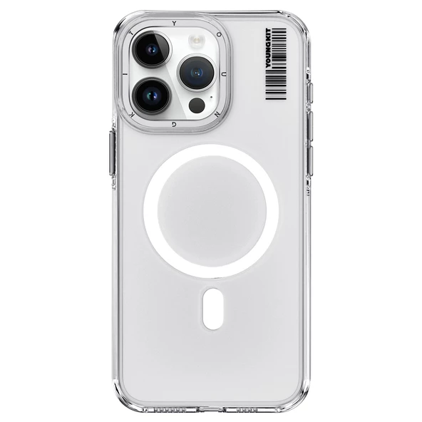 Youngkit Apple iPhone 15 Pro Max Kılıf Magsafe Şarj Özellikli Şeffaf Youngkit Crystal Shield Serisi Kapak ürün görseli 1