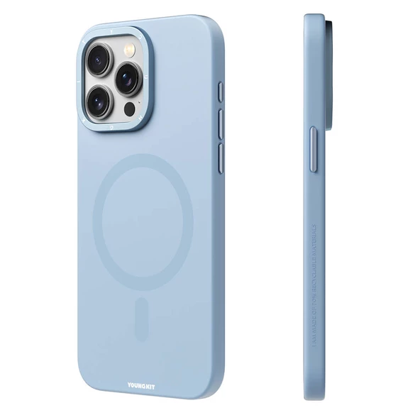 Youngkit Apple iPhone 15 Pro Max Kılıf Magsafe Şarj Özellikli Çizilmeye ve Aşınmaya Dayanıklı Youngkit Velvet Serisi Kapak ürün görseli 1